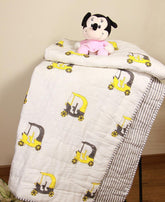 Rickshaw Print Yellow Baby Quilt - Moriyo Decor